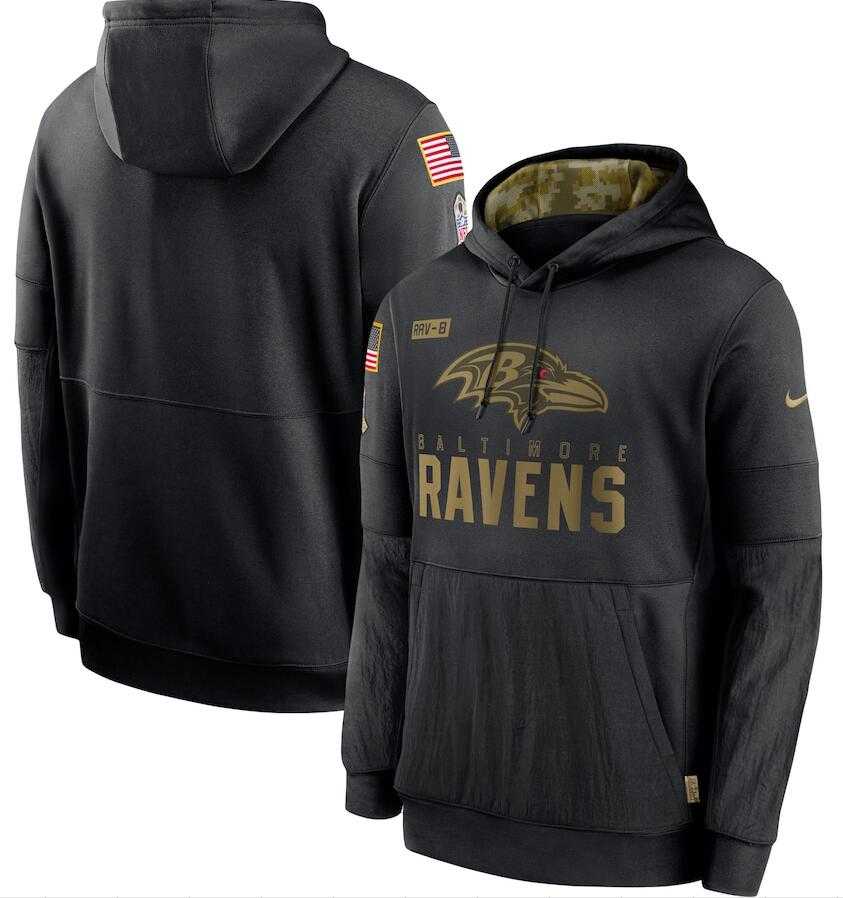 Men's Baltimore Ravens Nike Black 2020 Salute to Service Sideline Performance Pullover Hoodie,We sell and wholesale Men's Baltimore Ravens Nike Black 2020 Salute to Service Sideline Performance Pullover Hoodie on line form chian!